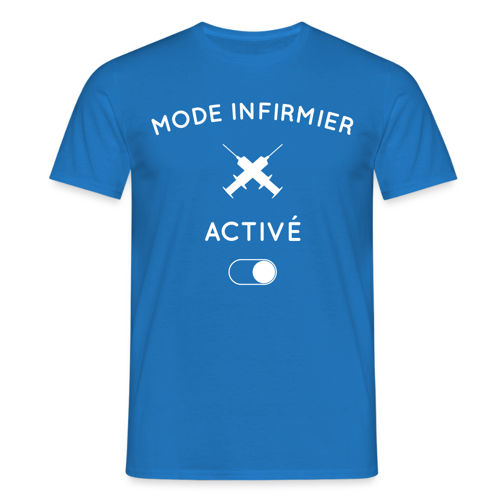 T-shirt Homme - Mode infirmier activé - bleu royal