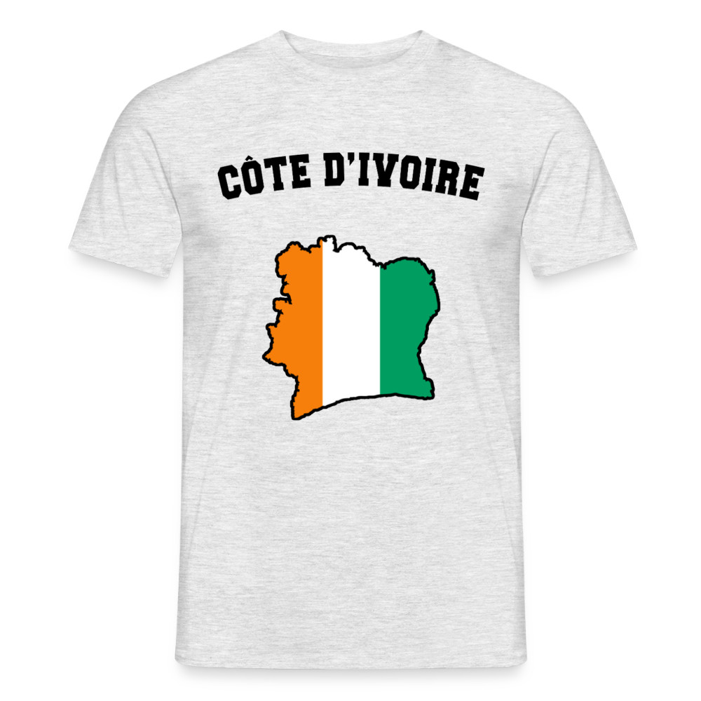 T-shirt Homme coloris clair - Côte d'Ivoire - gris chiné