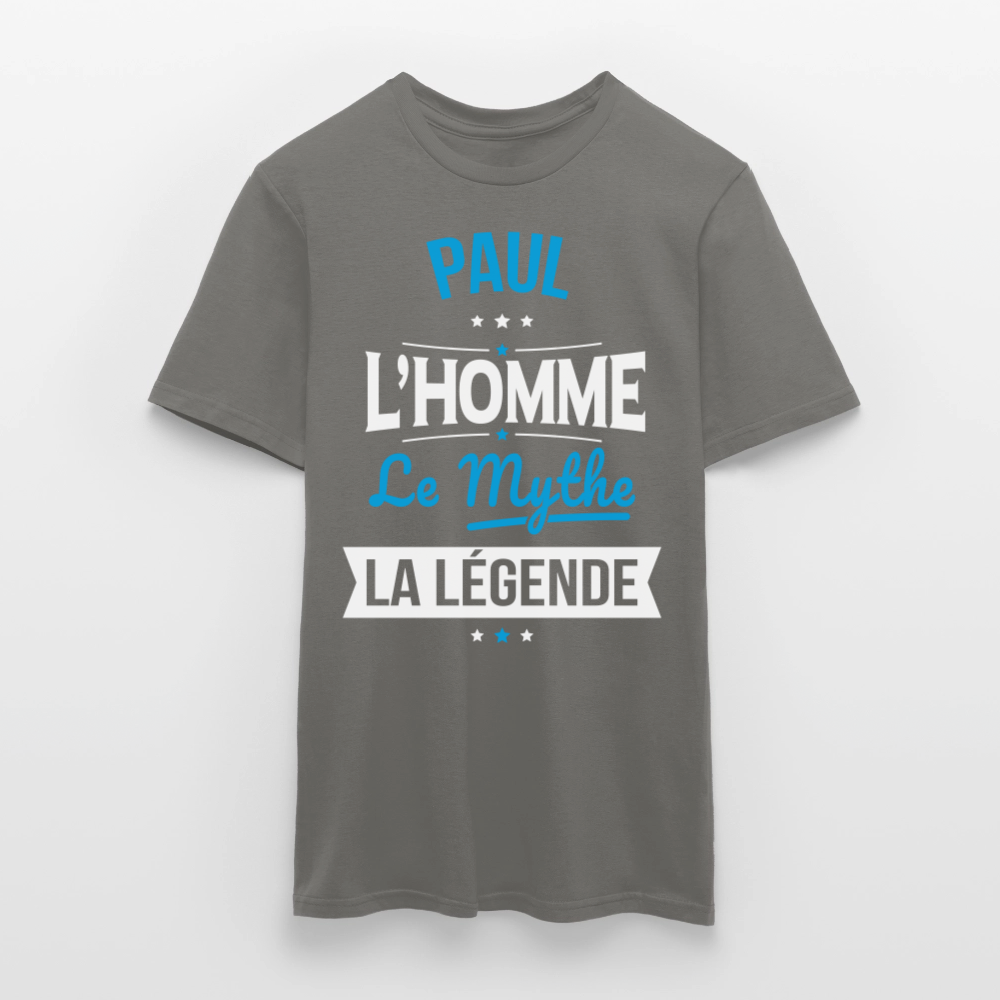 T-shirt Homme - Paul - l'Homme - le Mythe - la Légende - gris graphite