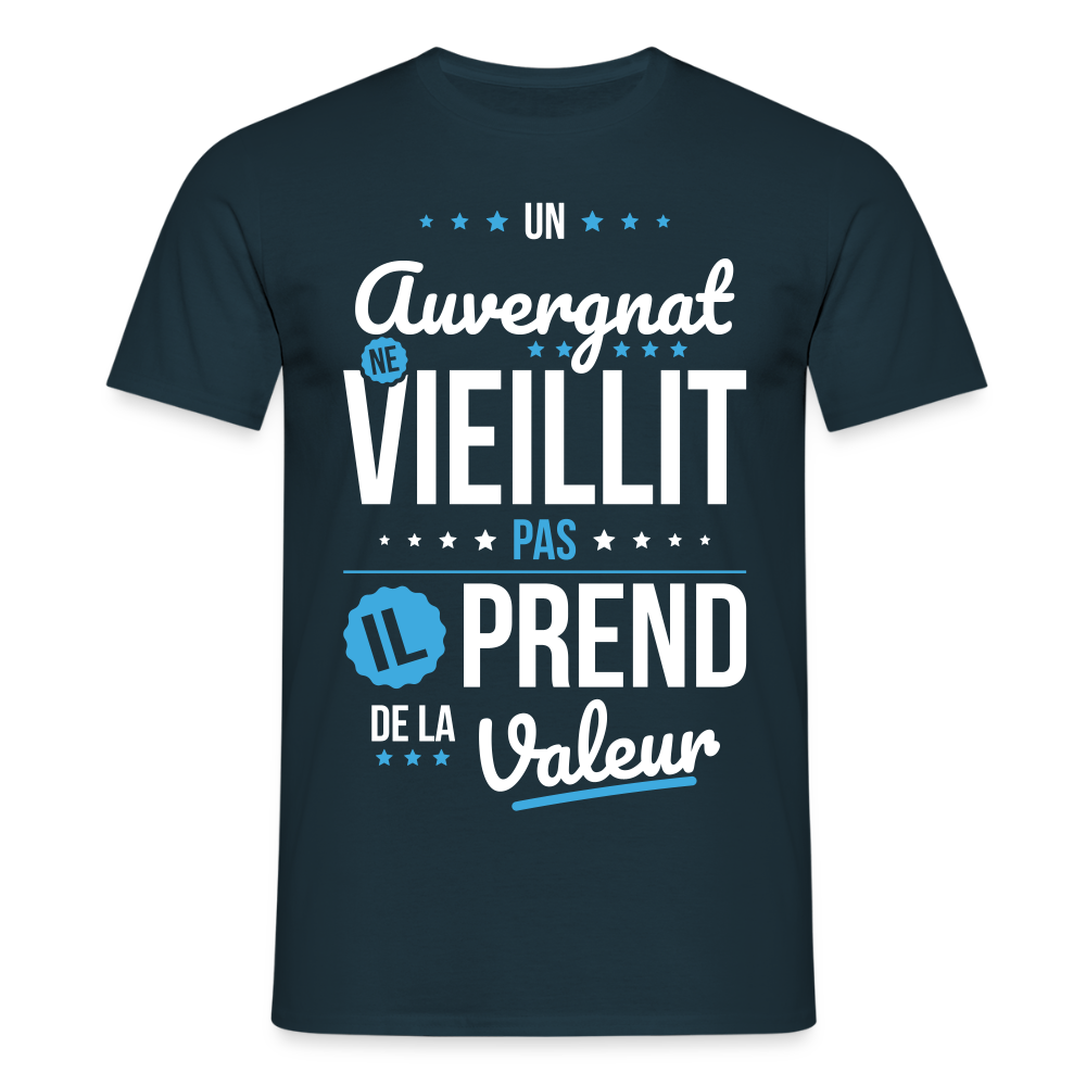 T-shirt Homme - Un Auvergnat ne vieillit pas - marine