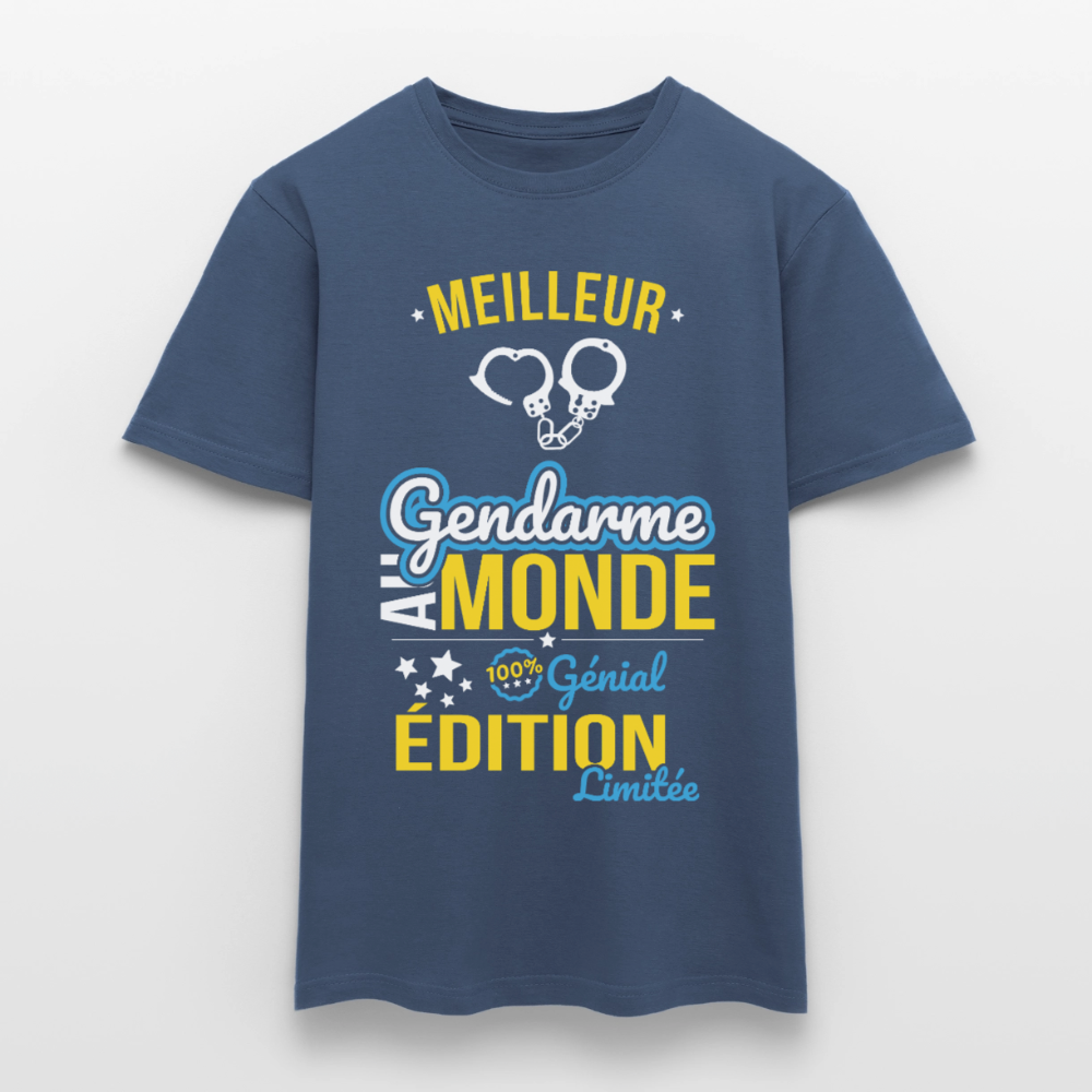 T-shirt Homme - Meilleur gendarme au Monde - denim foncé