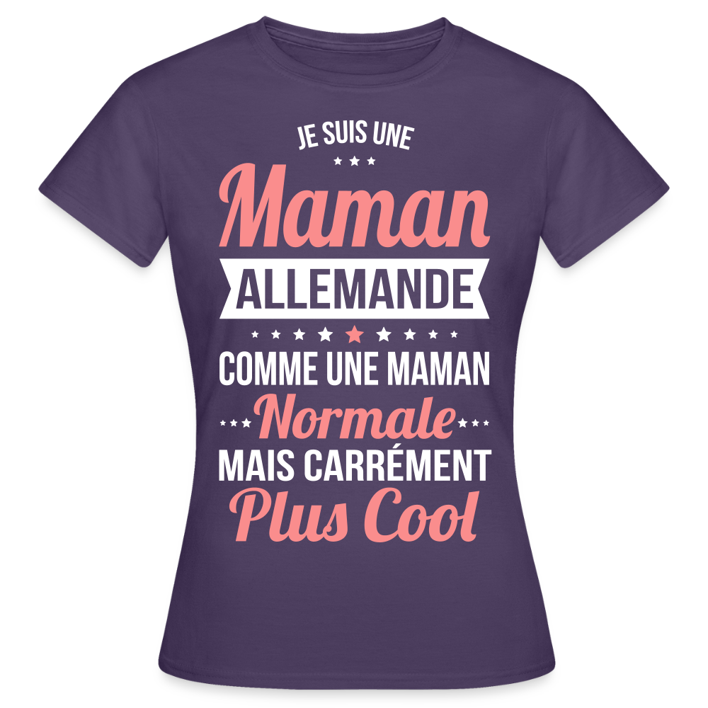 T-shirt Femme - Maman Allemande plus cool - violet foncé