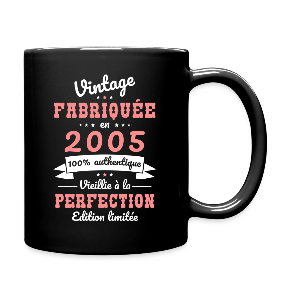 Mug uni - Anniversaire 20 Ans - Vintage fabriquée en 2005 - noir
