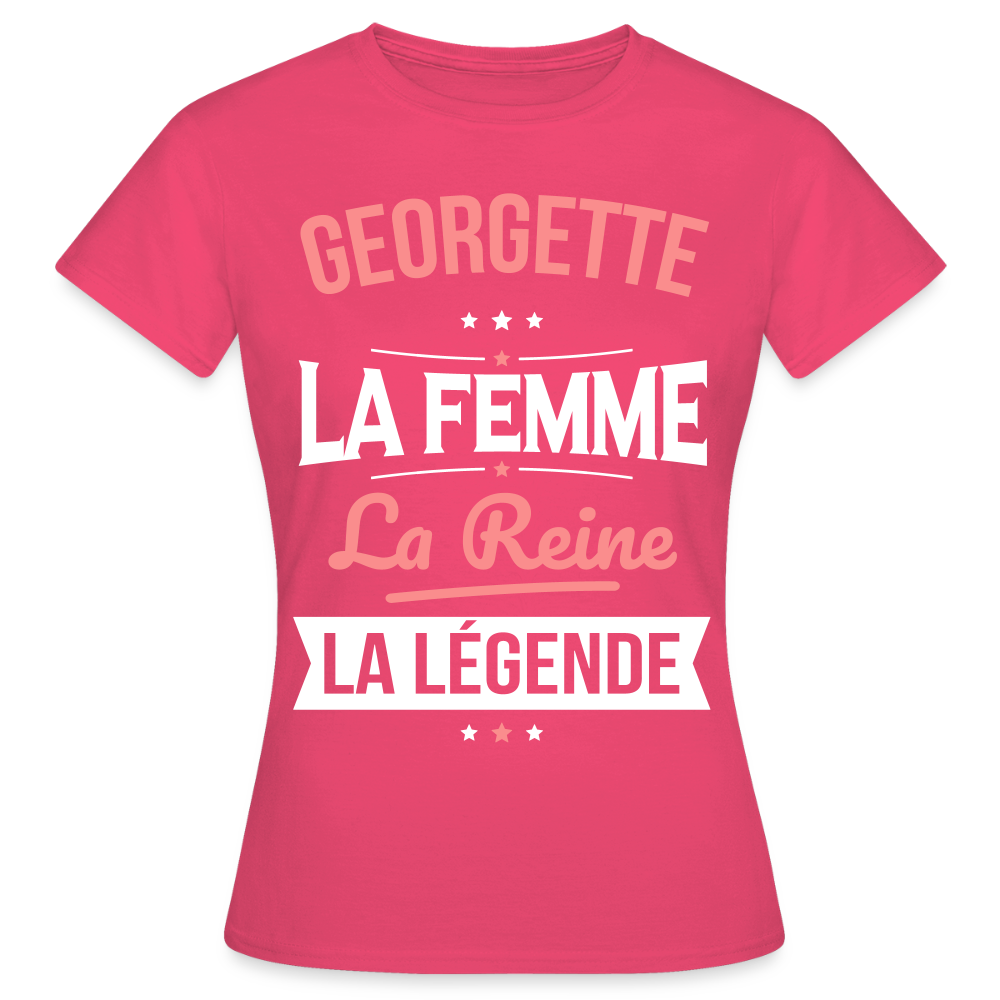 T-shirt Femme - Georgette - la Femme - la Reine - la Légende - rose azalée