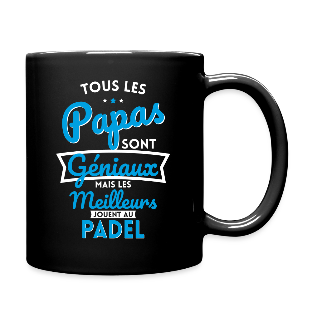 Mug uni - Papas géniaux - Les meilleurs jouent au padel - noir