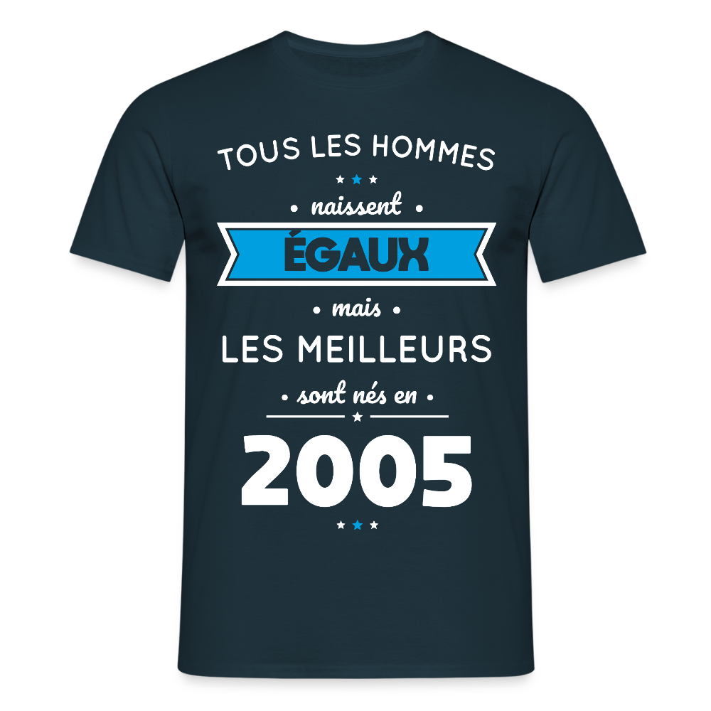 T-shirt Homme - Anniversaire 20 Ans - Les meilleurs sont nés en 2005 - marine