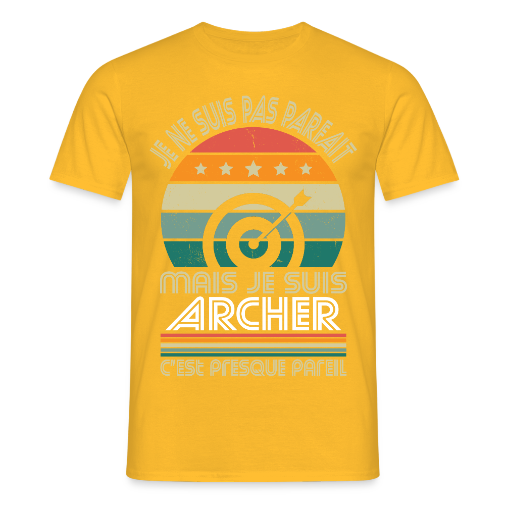 T-shirt Homme - Je ne suis pas parfait mais je suis Archer - jaune