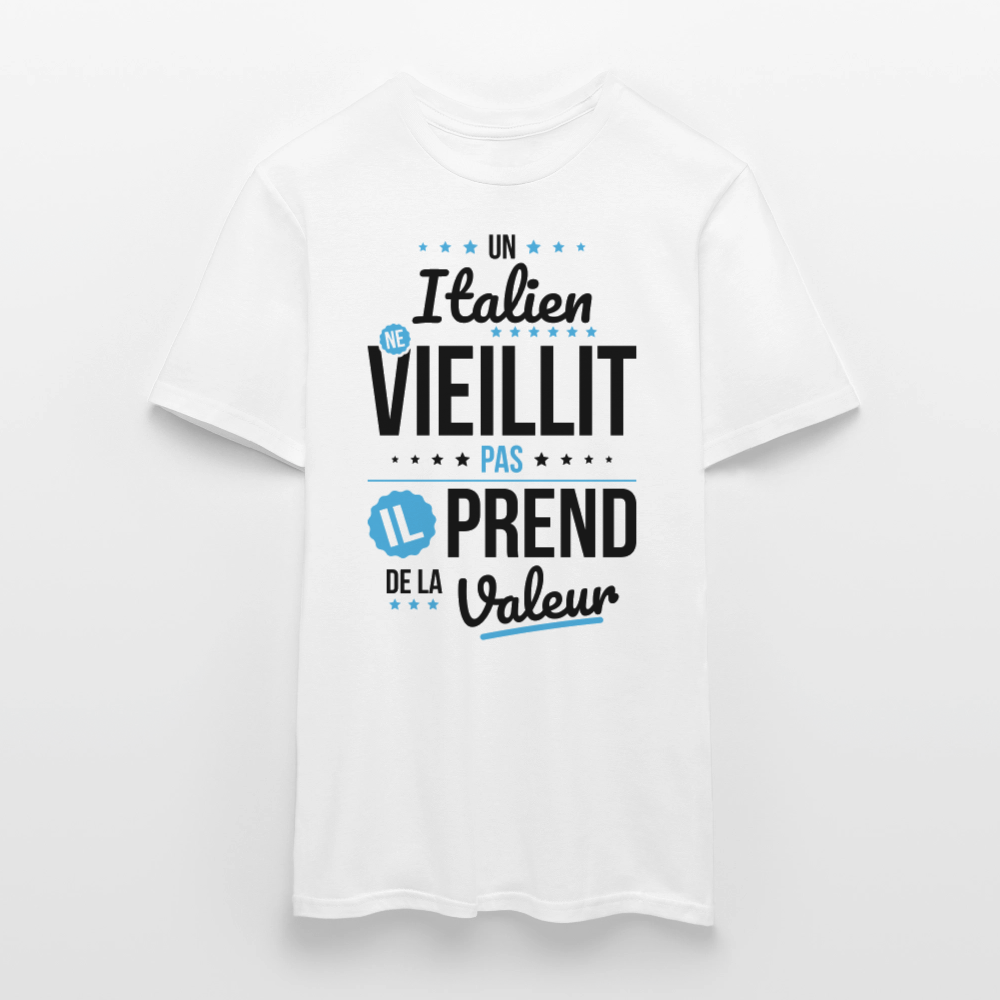 T-shirt Homme - Un Italien ne vieillit pas - blanc