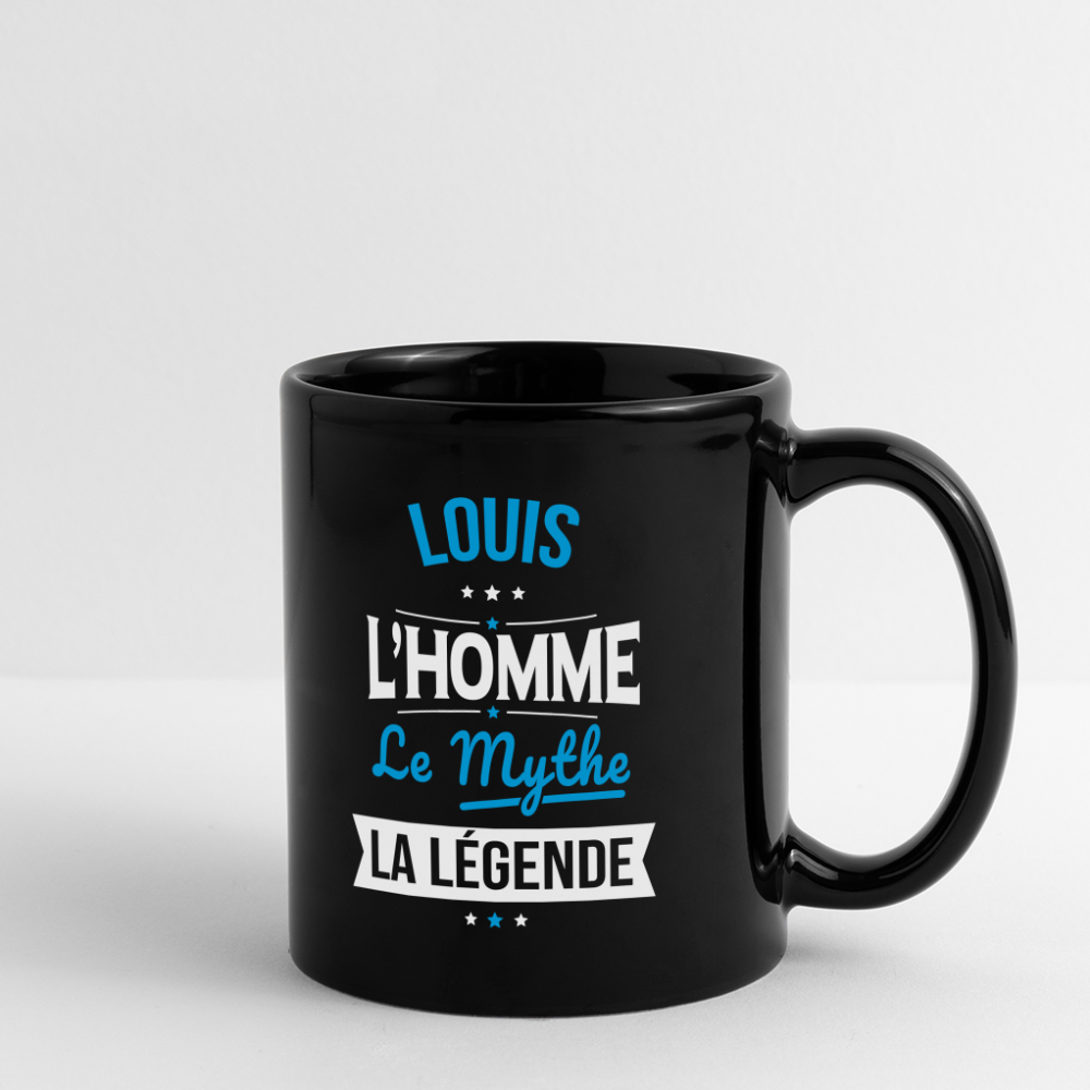 Mug uni - Louis - l'Homme - le Mythe - la Légende - noir