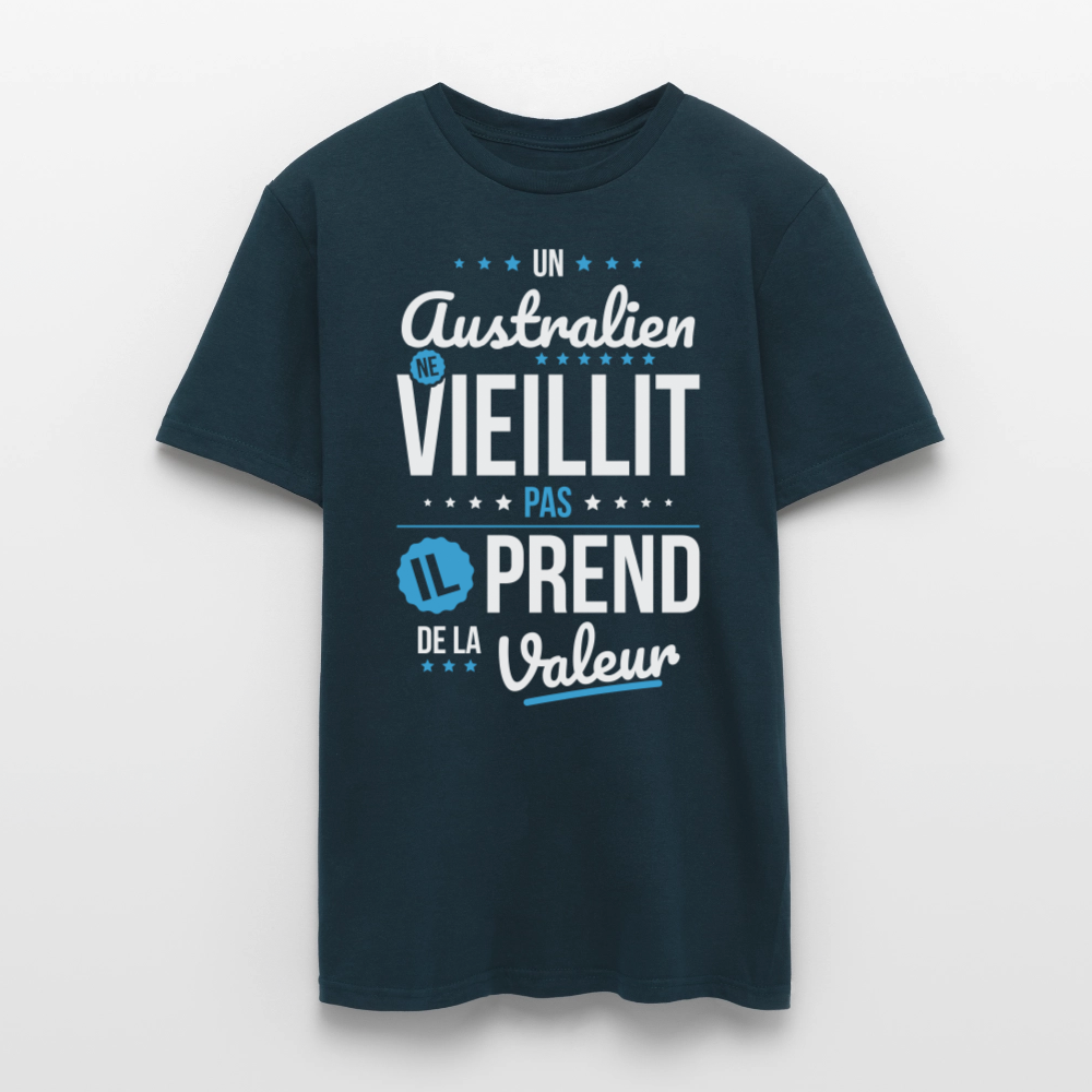 T-shirt Homme - Un Australien ne vieillit pas - marine