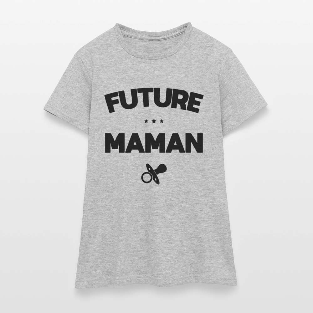 T-shirt Femme - Future Maman - gris chiné