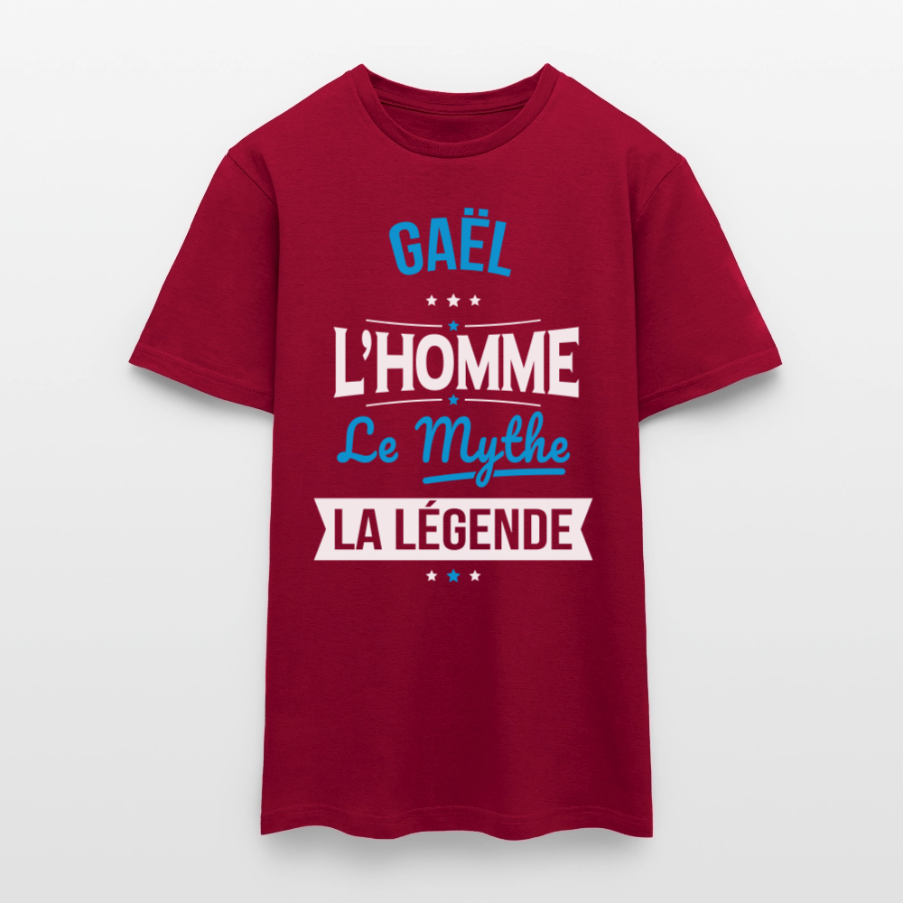 T-shirt Homme - Gaël - l'Homme - le Mythe - la Légende - rouge brique