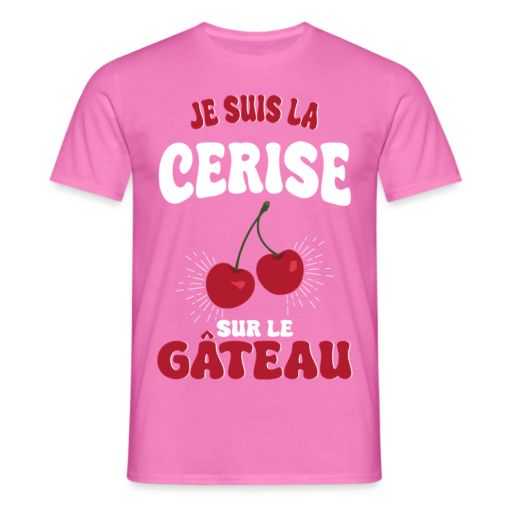 T-shirt Homme - Je suis la cerise sur le gâteau - rose