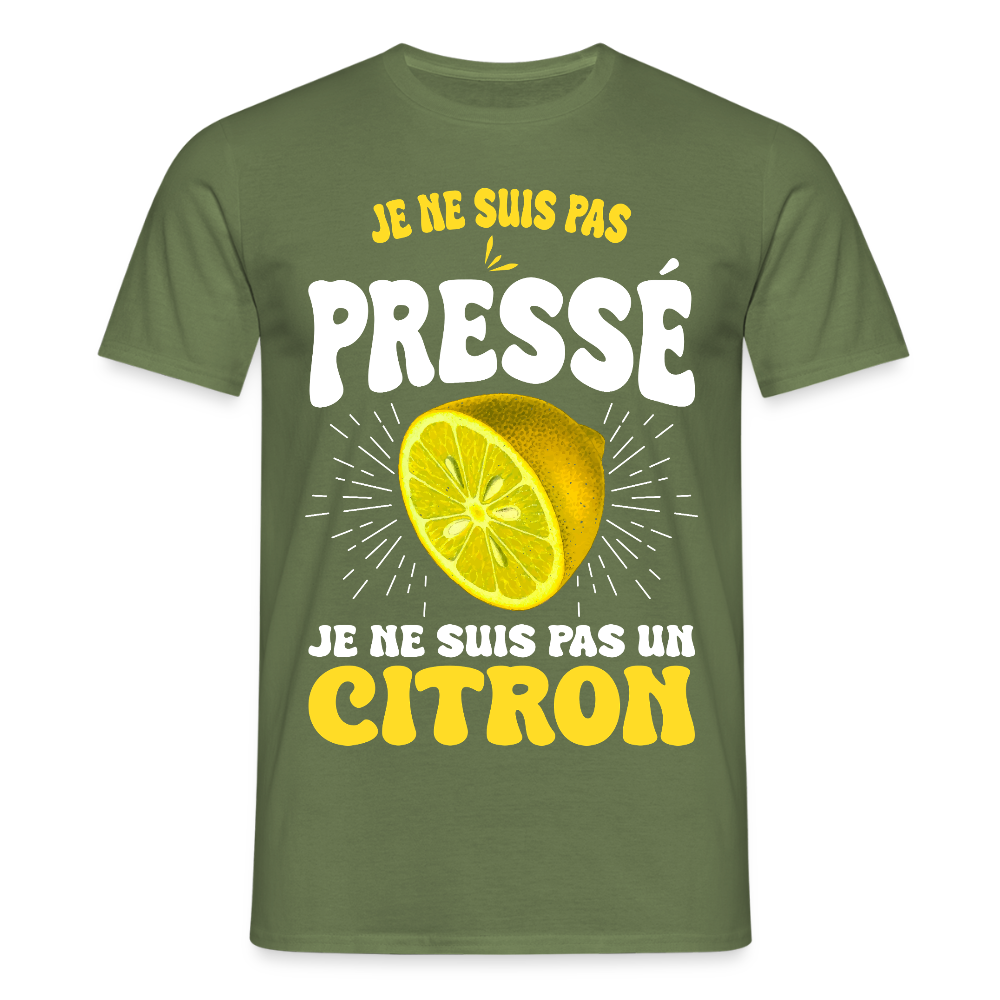 T-shirt Homme - Je ne suis pas un citron - vert militaire