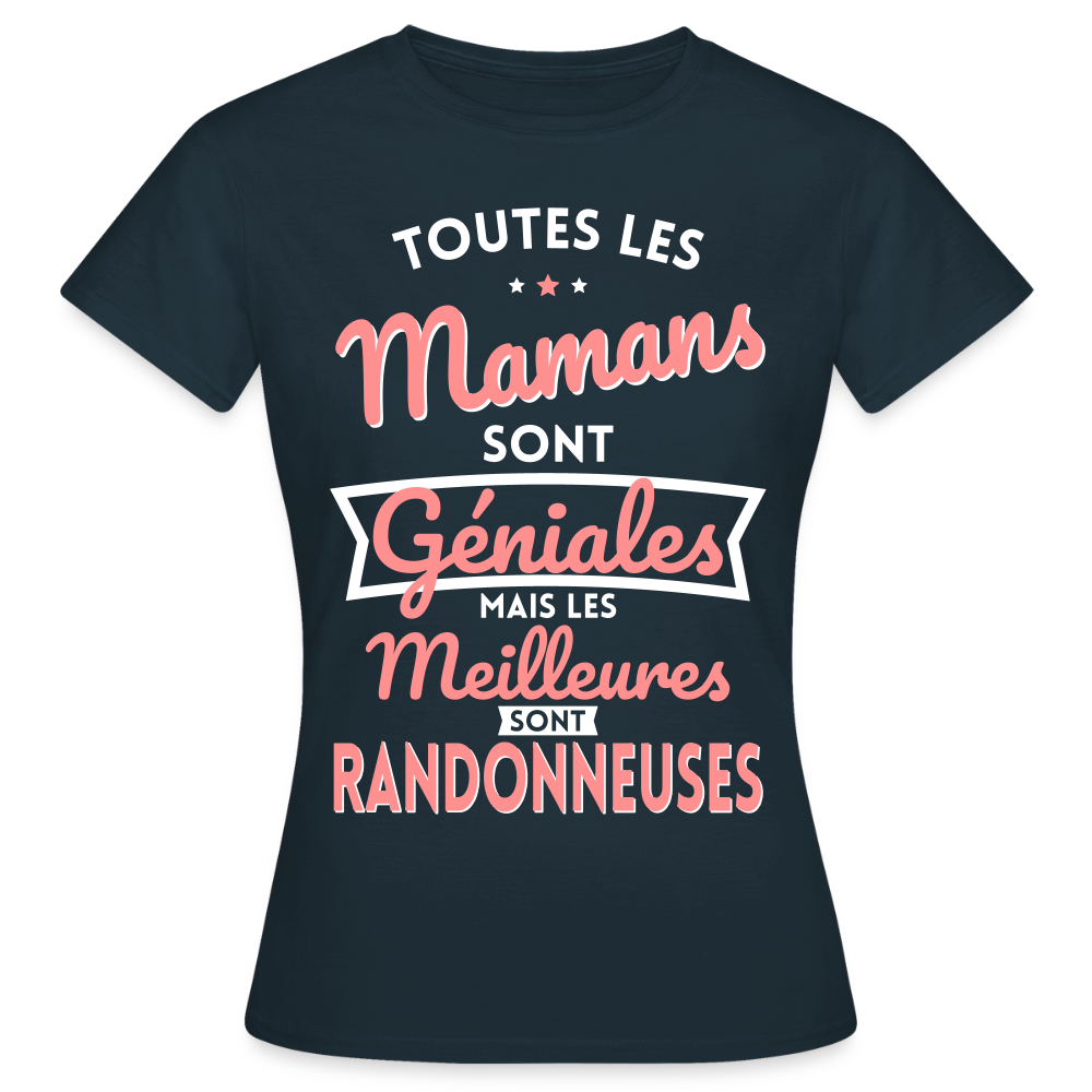 T-shirt Femme - Mamans géniales - Les meilleures sont randonneuses - marine