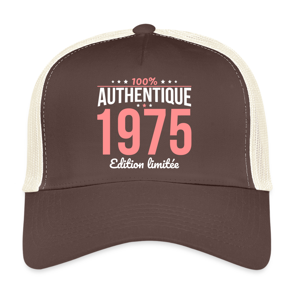Casquette Trucker - Anniversaire 50 Ans - 100% Authentique 1975 - marron/beige