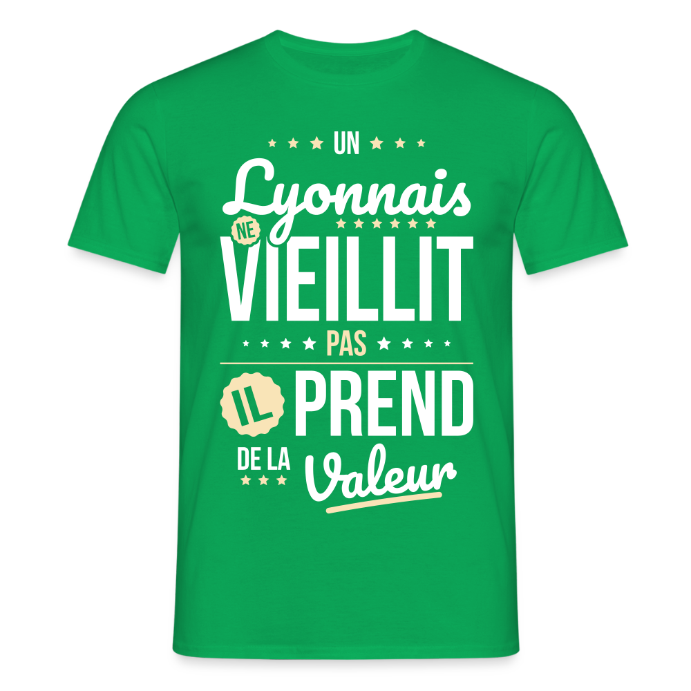 T-shirt Homme - Un Lyonnais ne vieillit pas - vert