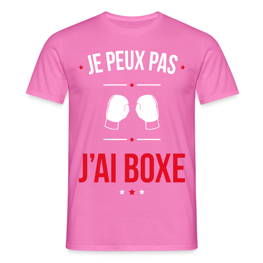 T-shirt Homme - Je peux pas j'ai Boxe - rose