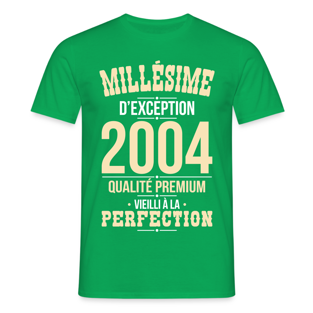 T-shirt Homme - Anniversaire 21 Ans - Millésime 2004 - vert