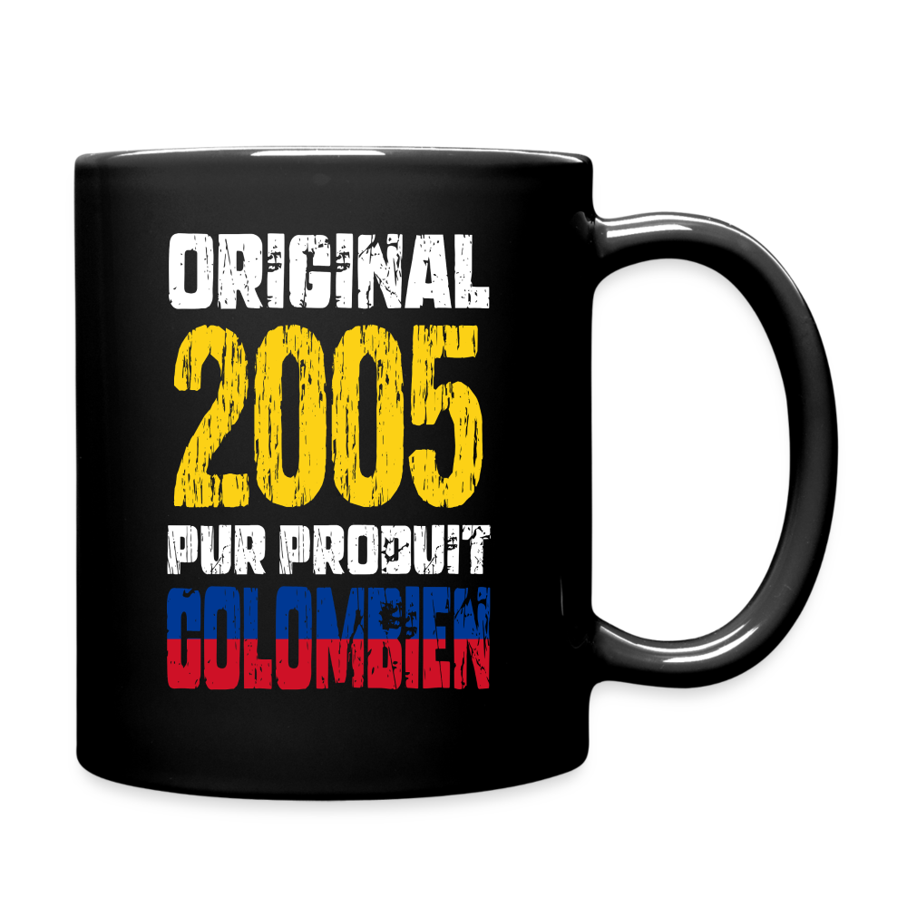 Mug uni - Anniversaire 20 Ans - Original 2005 - Pur produit Colombien - noir