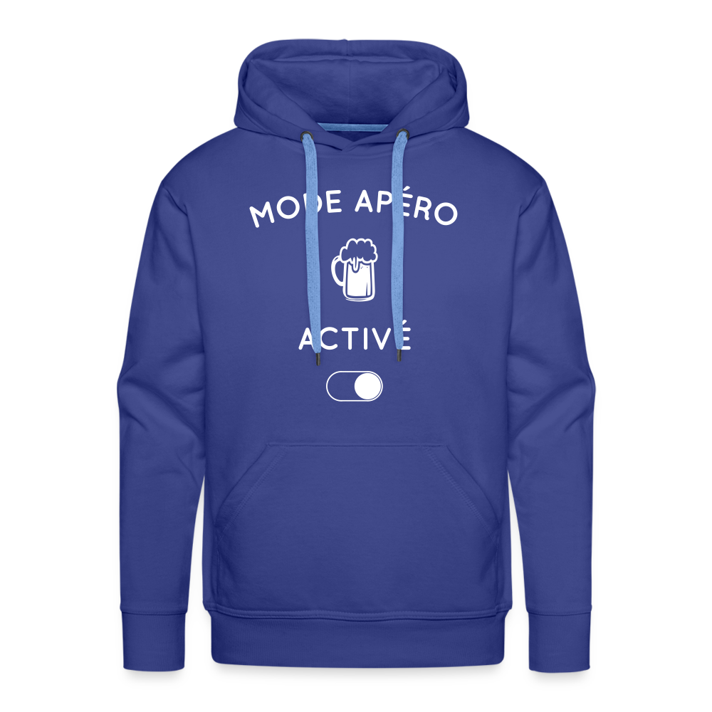 Sweat à capuche Premium Homme - Mode apéro activé - bleu royal