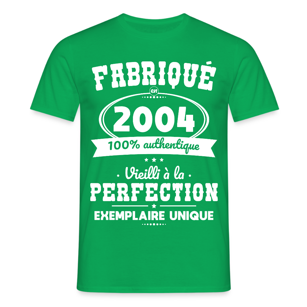 T-shirt Homme - Anniversaire 21 Ans - Fabriqué en 2004 - vert