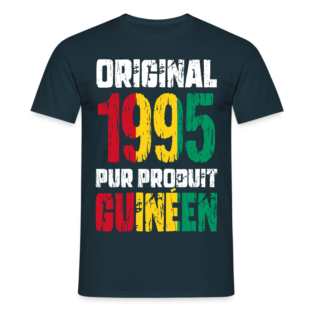 T-shirt Homme - Anniversaire 30 Ans - Original 1995 - Pur produit Guinéen - marine