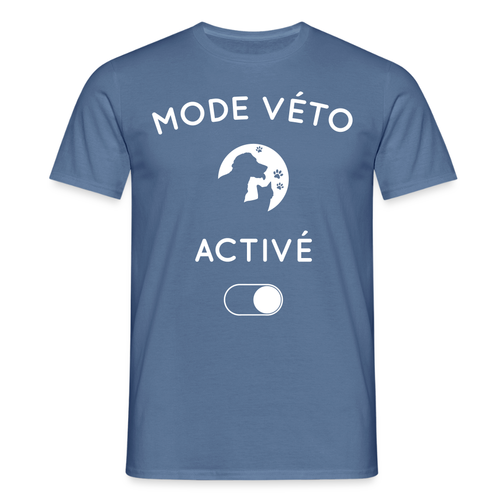 T-shirt Homme - Mode véto activé - bleu pigeon