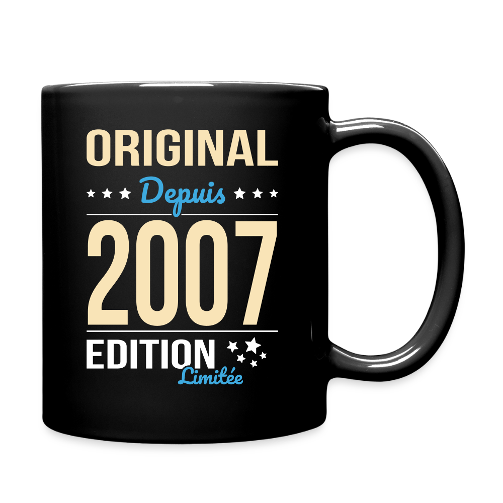 Mug uni - Anniversaire 18 Ans - Original depuis 2007 - noir