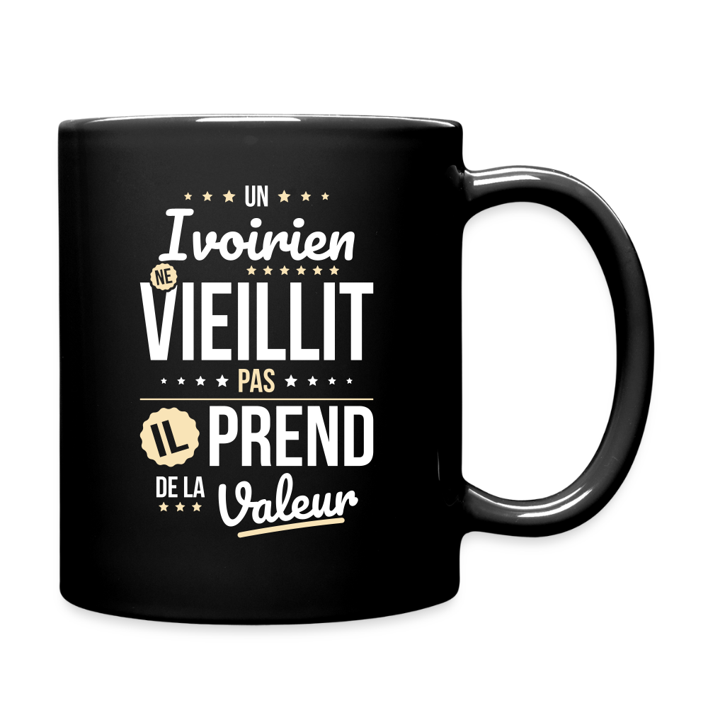 Mug uni - Un Ivoirien ne vieillit pas - noir