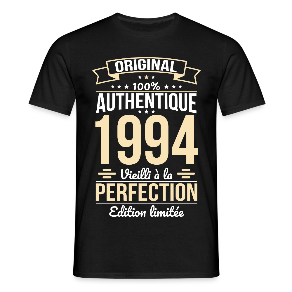 T-shirt Homme - Anniversaire 31 Ans - Original 1994 - noir