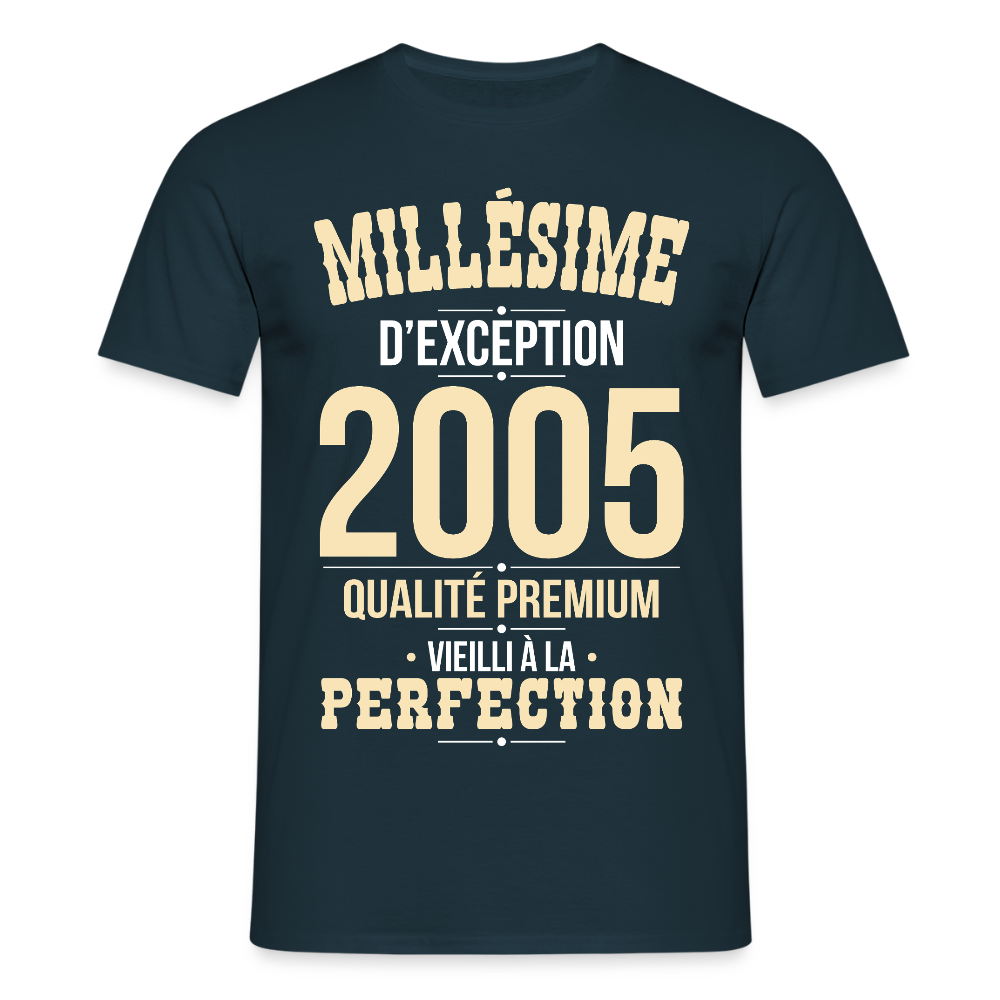 T-shirt Homme - Anniversaire 20 Ans - Millésime 2005 - marine