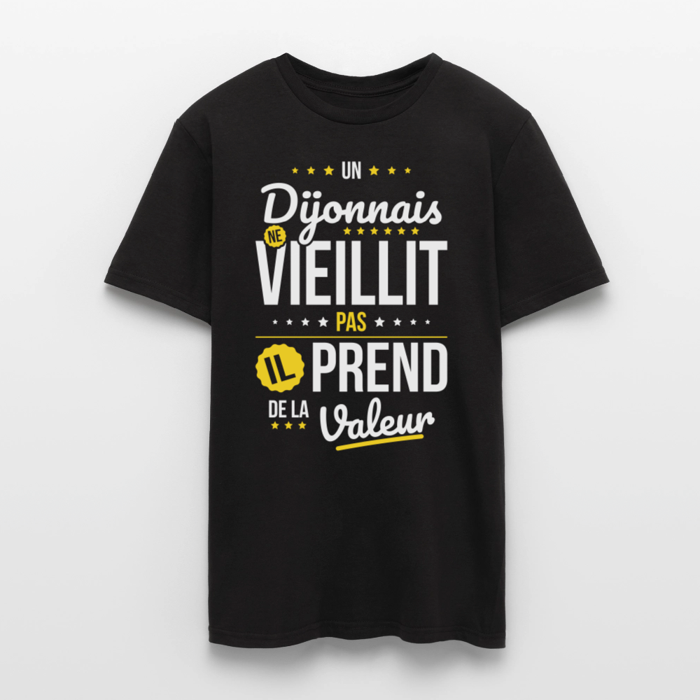 T-shirt Homme - Un Dijonnais ne vieillit pas - noir