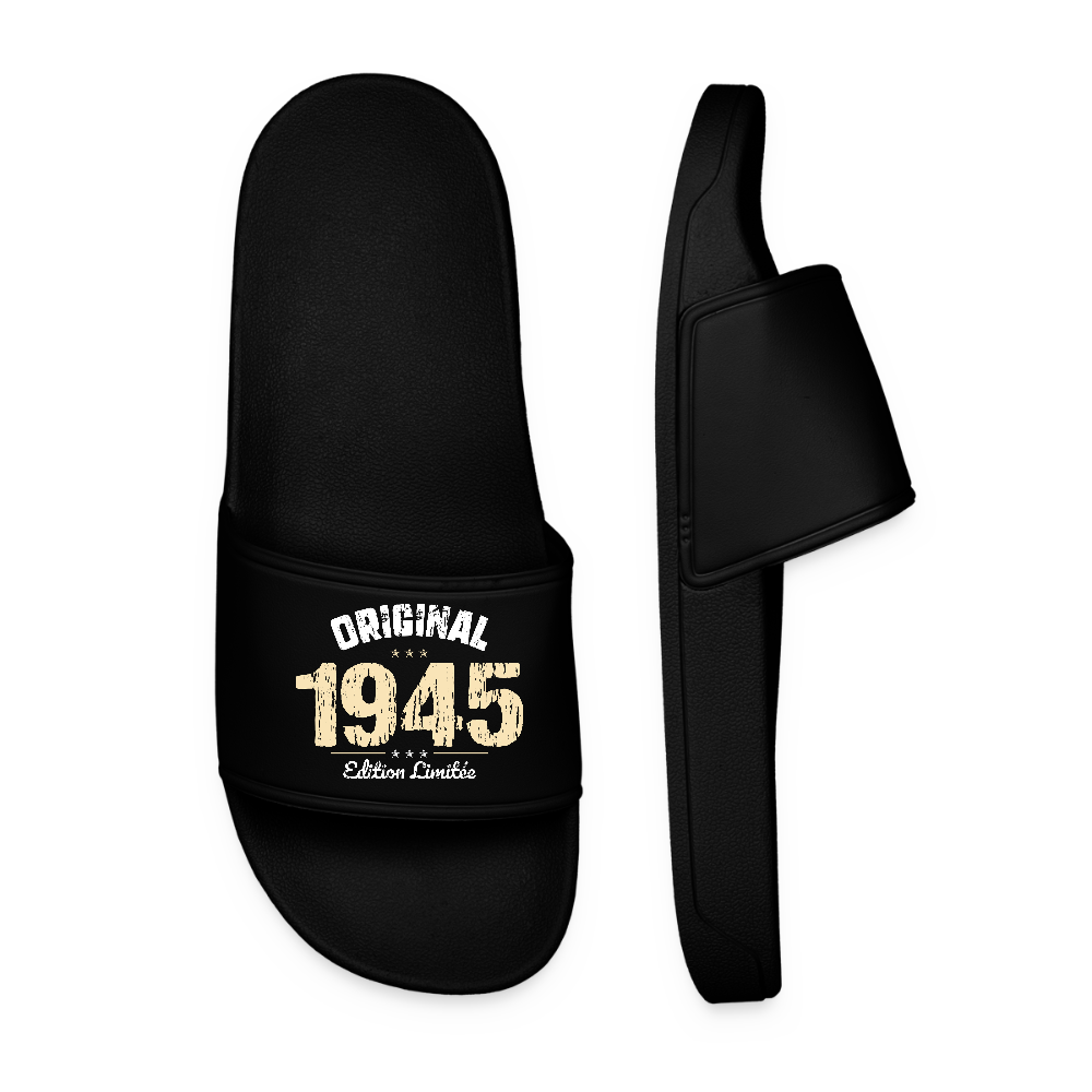 Claquettes Homme - Anniversaire 80 Ans - Original 1945 - noir