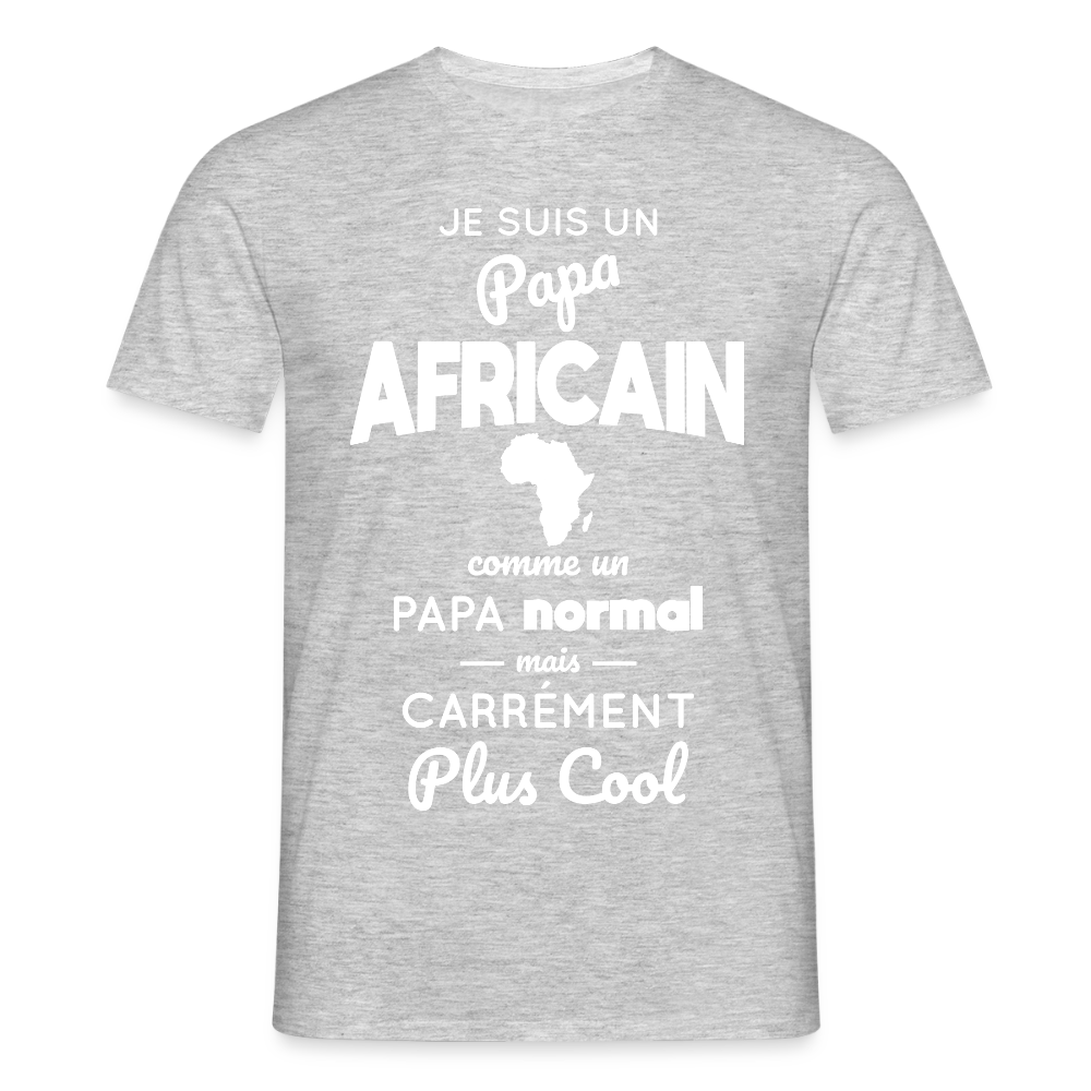 T-shirt Homme - Papa Africain Plus Cool - gris chiné