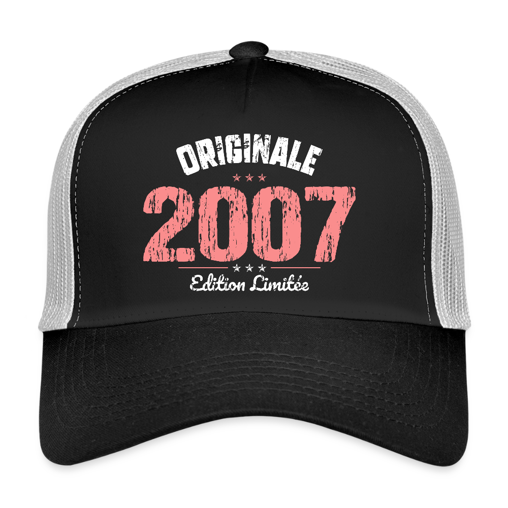 Casquette Trucker - Anniversaire 18 Ans - Originale 2007 - noir/gris pierre