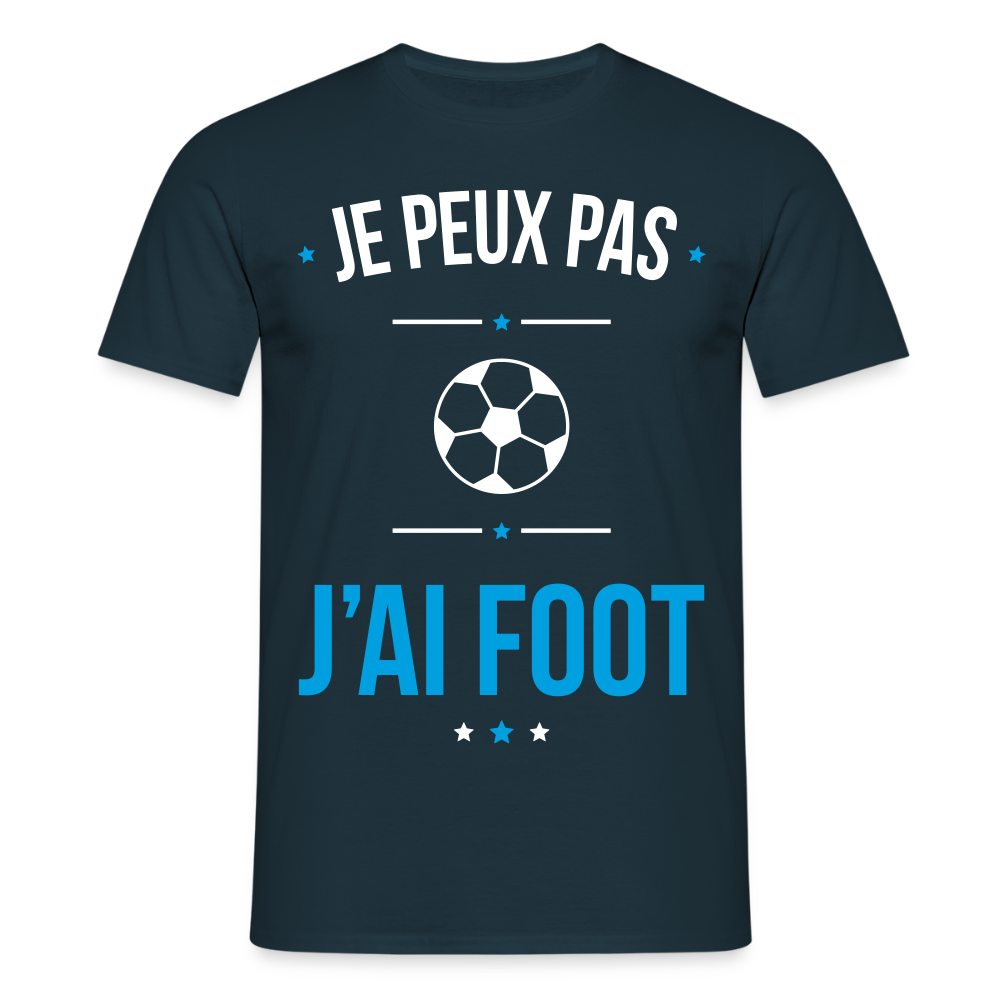 T-shirt Homme - Je peux pas j'ai Foot - marine