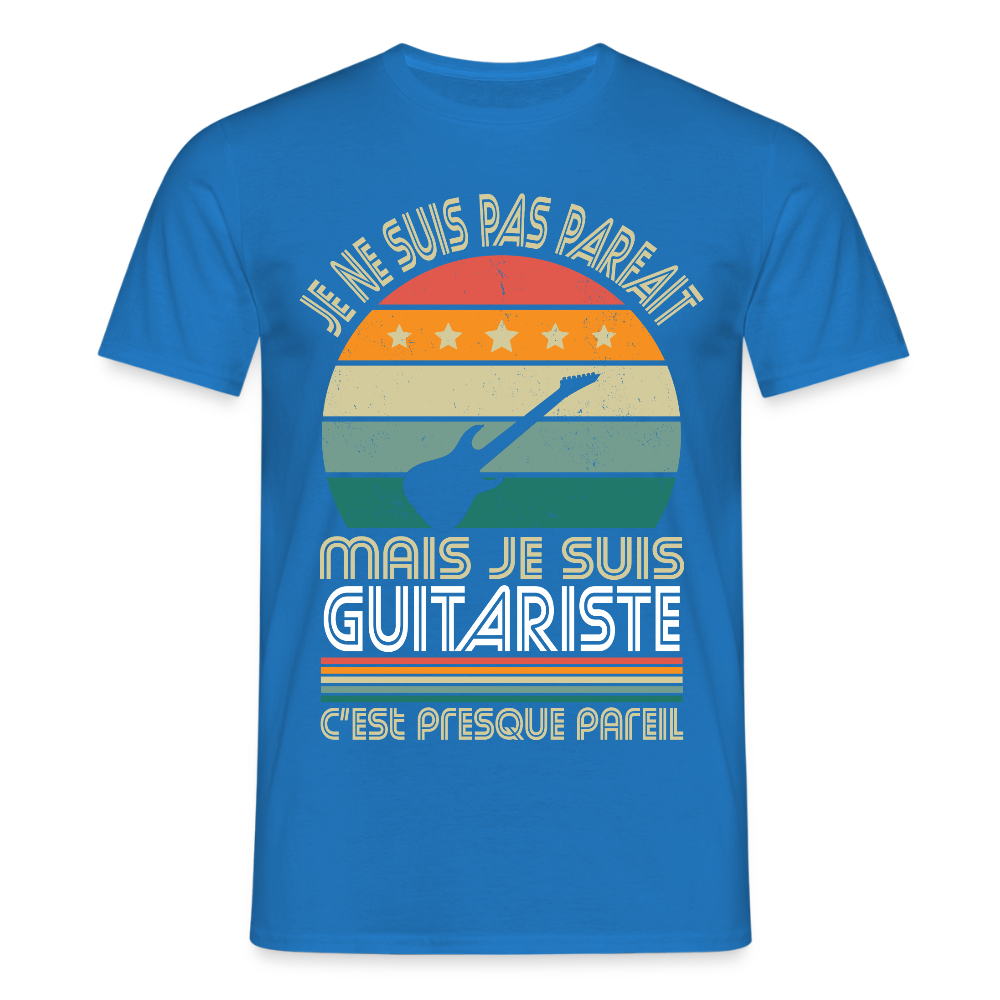 T-shirt Homme - Je ne suis pas parfait mais je suis Guitariste - bleu royal