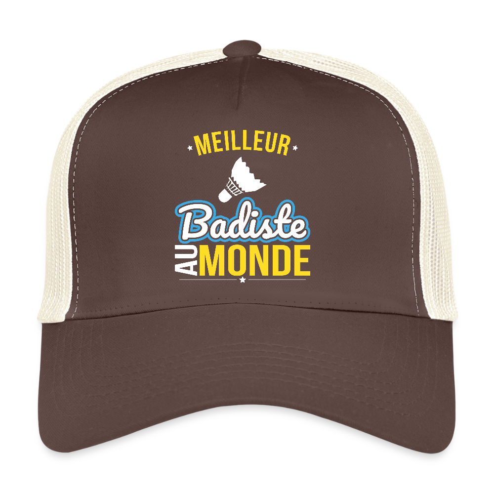 Casquette Trucker - Meilleur badiste au monde - marron/beige
