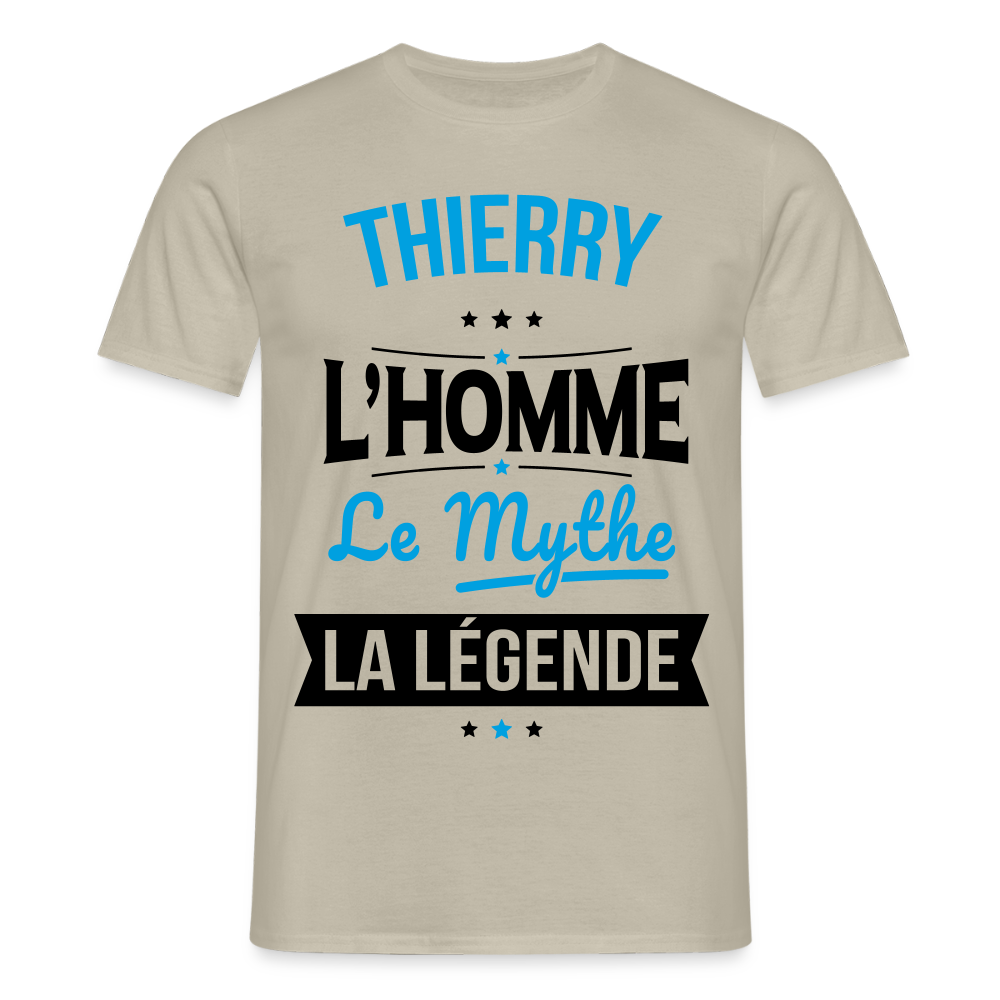 T-shirt Homme - Thierry - l'Homme - le Mythe - la Légende - beige sable