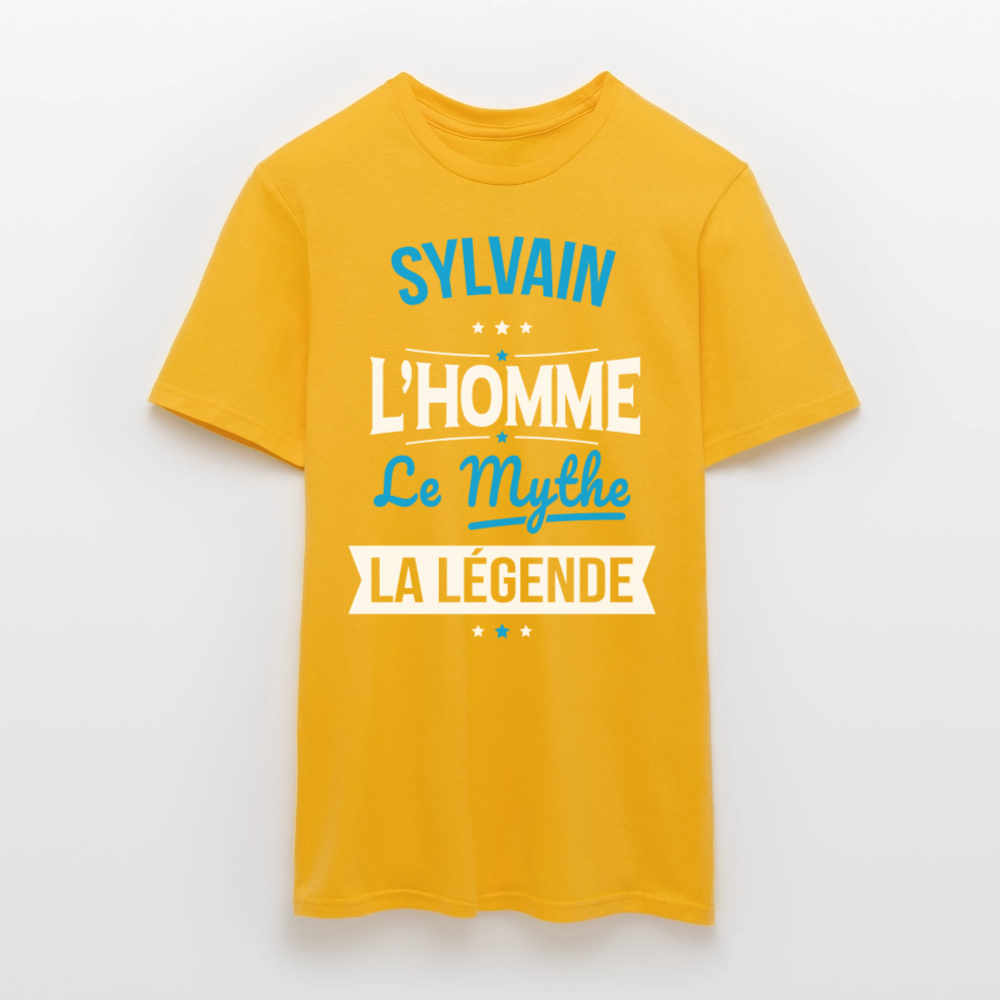 T-shirt Homme - Sylvain - l'Homme - le Mythe - la Légende - jaune