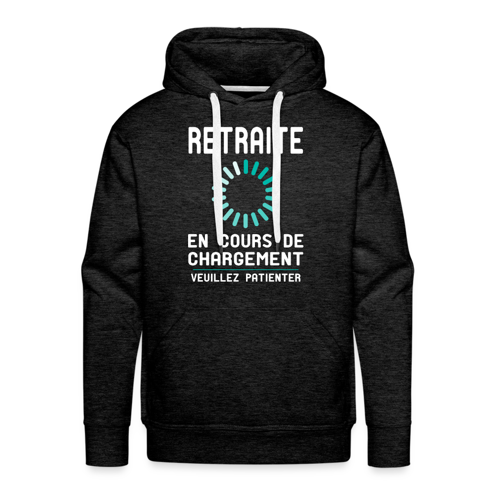 Sweat à capuche Premium Homme - Retraite en cours de chargement - charbon