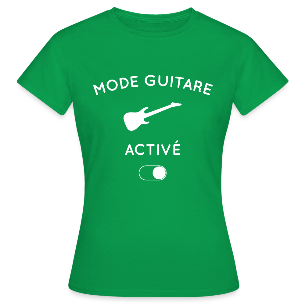 T-shirt Femme - Mode guitare activé - vert