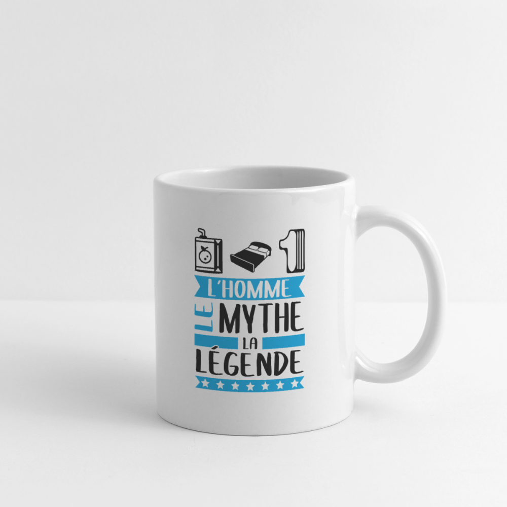 Mug blanc Julien rébus – L’homme, le mythe, la légende - blanc