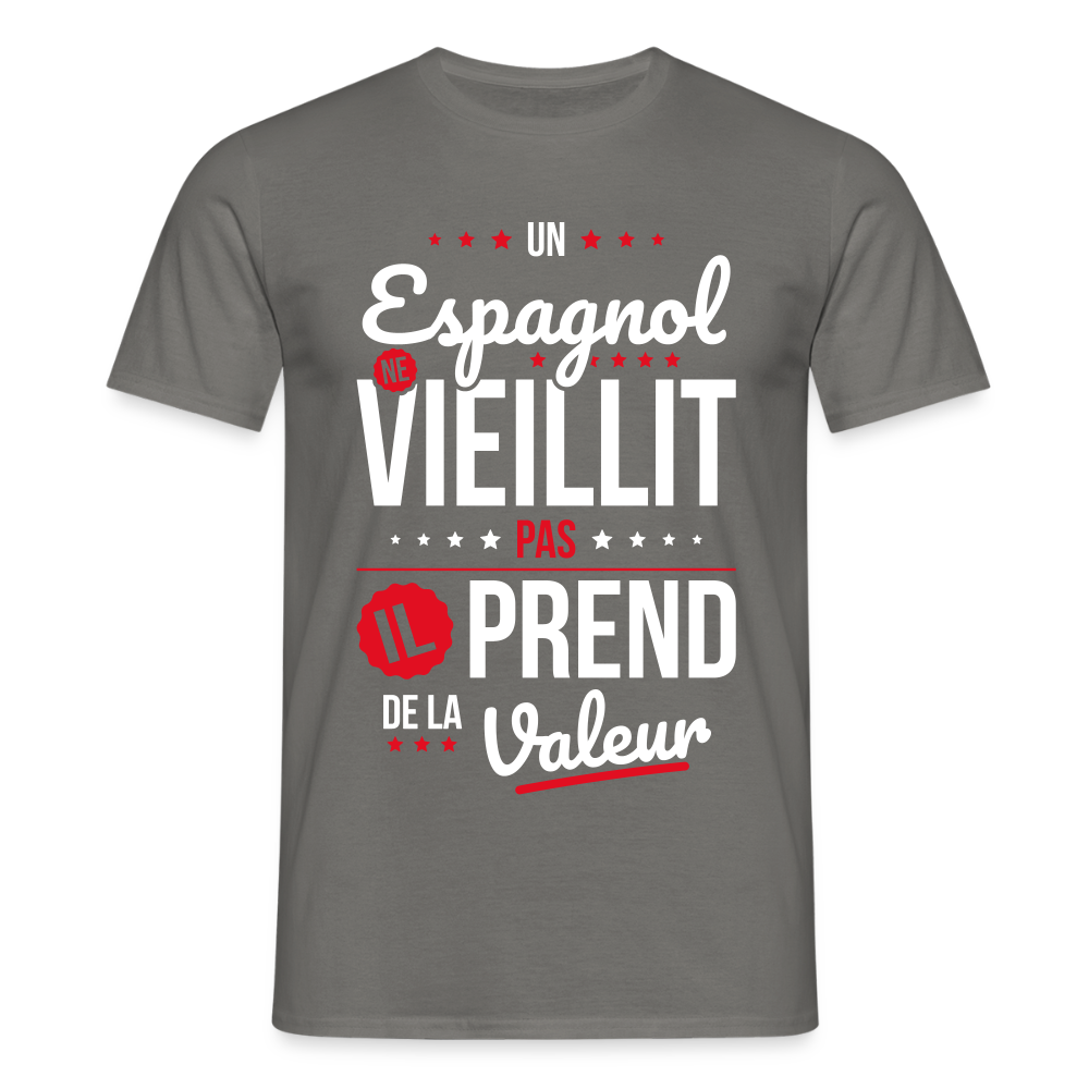 T-shirt Homme - Un Espagnol ne vieillit pas - gris graphite