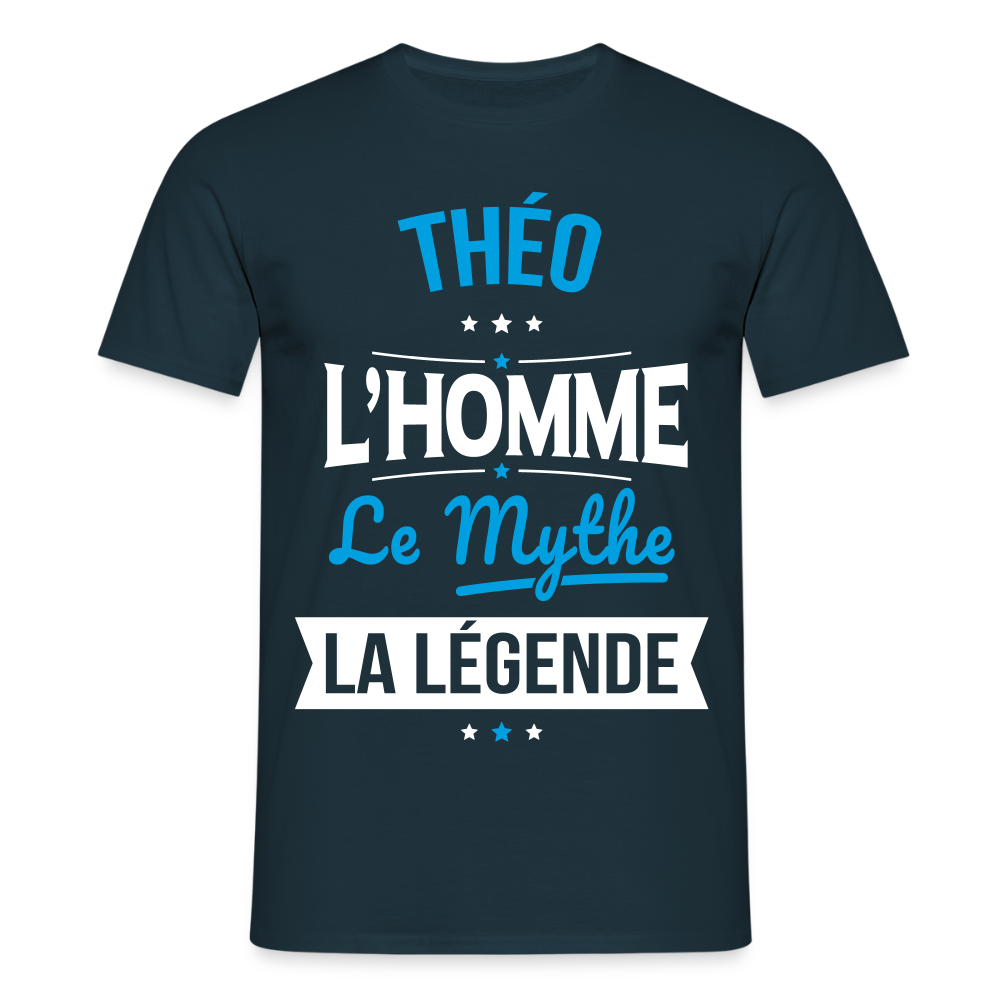 T-shirt Homme - Théo - l'Homme - le Mythe - la Légende - marine