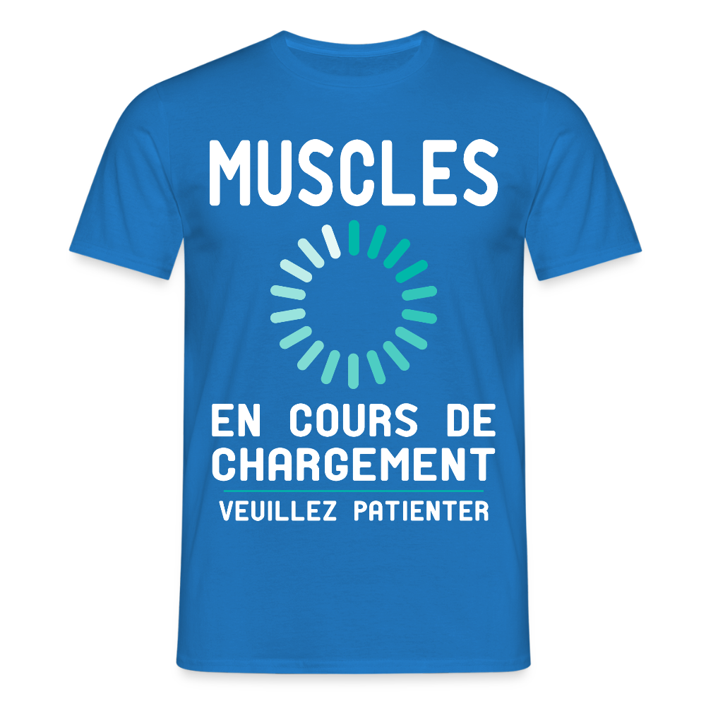 T-shirt Homme - Muscles en cours de chargement - bleu royal