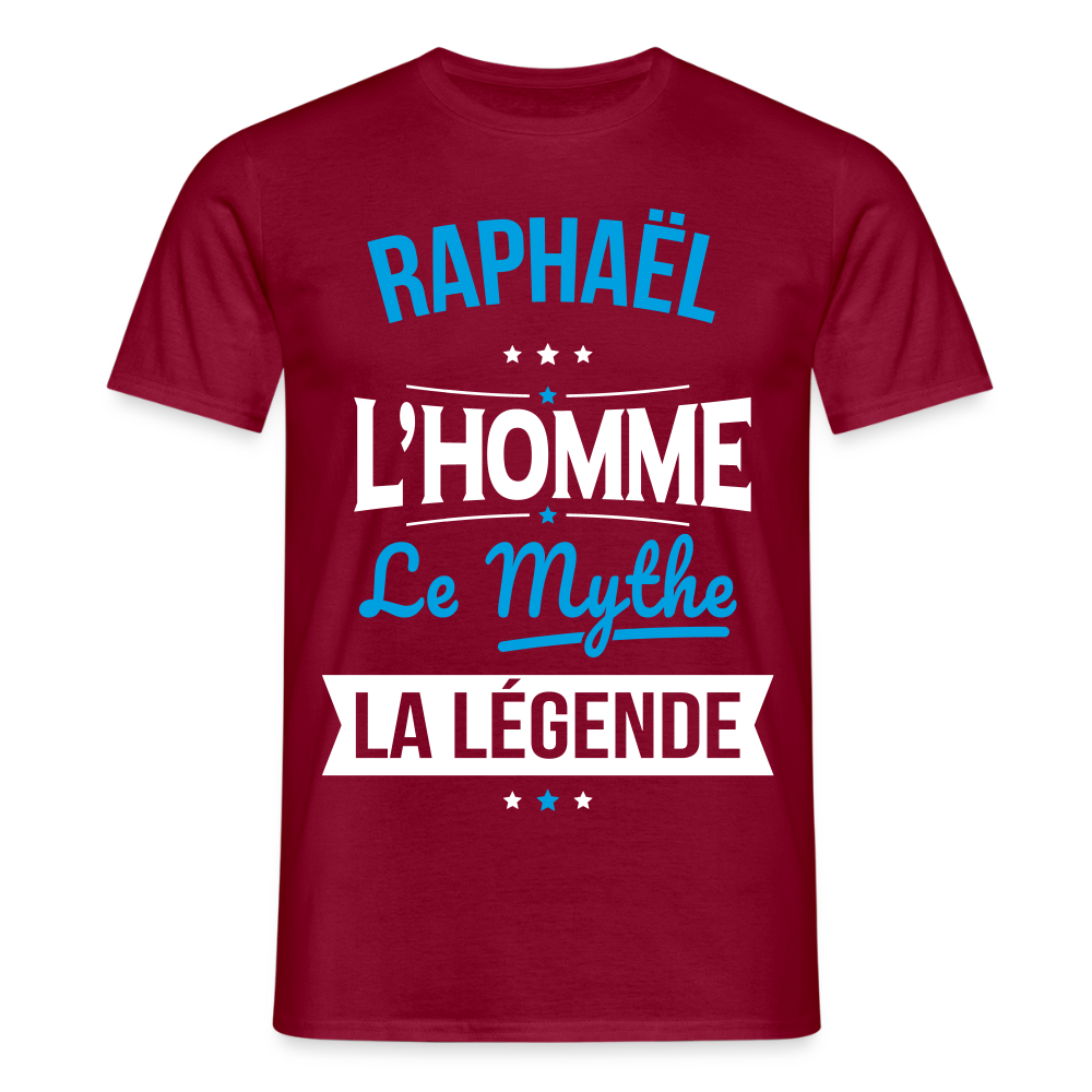 T-shirt Homme - Raphaël - l'Homme - le Mythe - la Légende - rouge brique