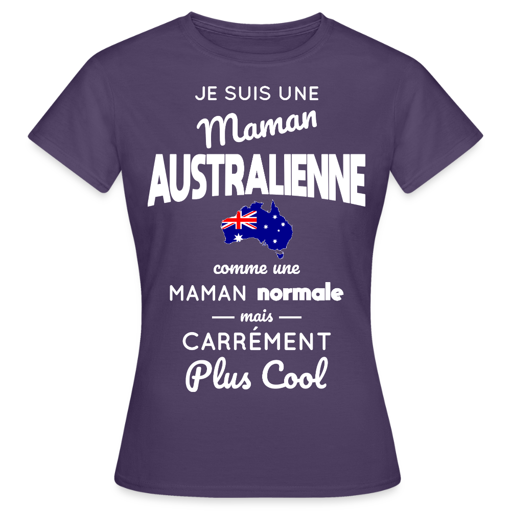 T-shirt Femme - Maman Australienne plus cool - violet foncé