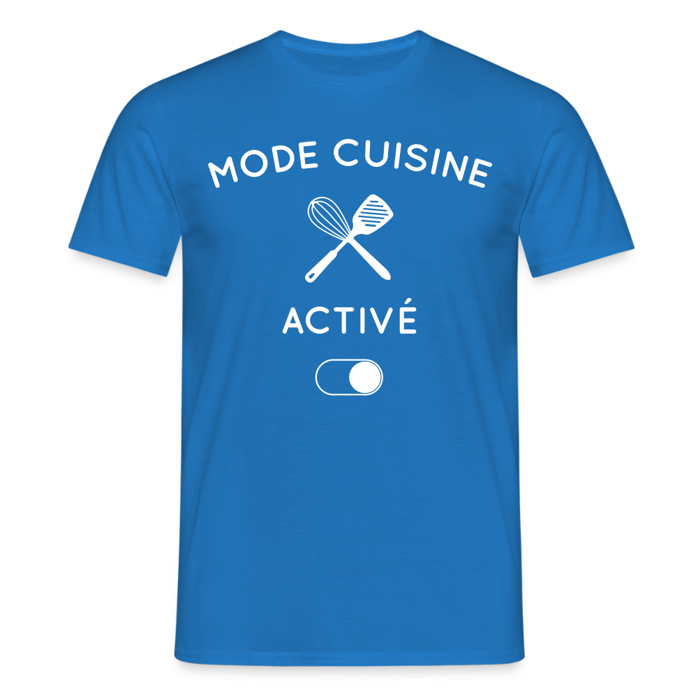 T-shirt Homme - Mode cuisine activé - bleu royal